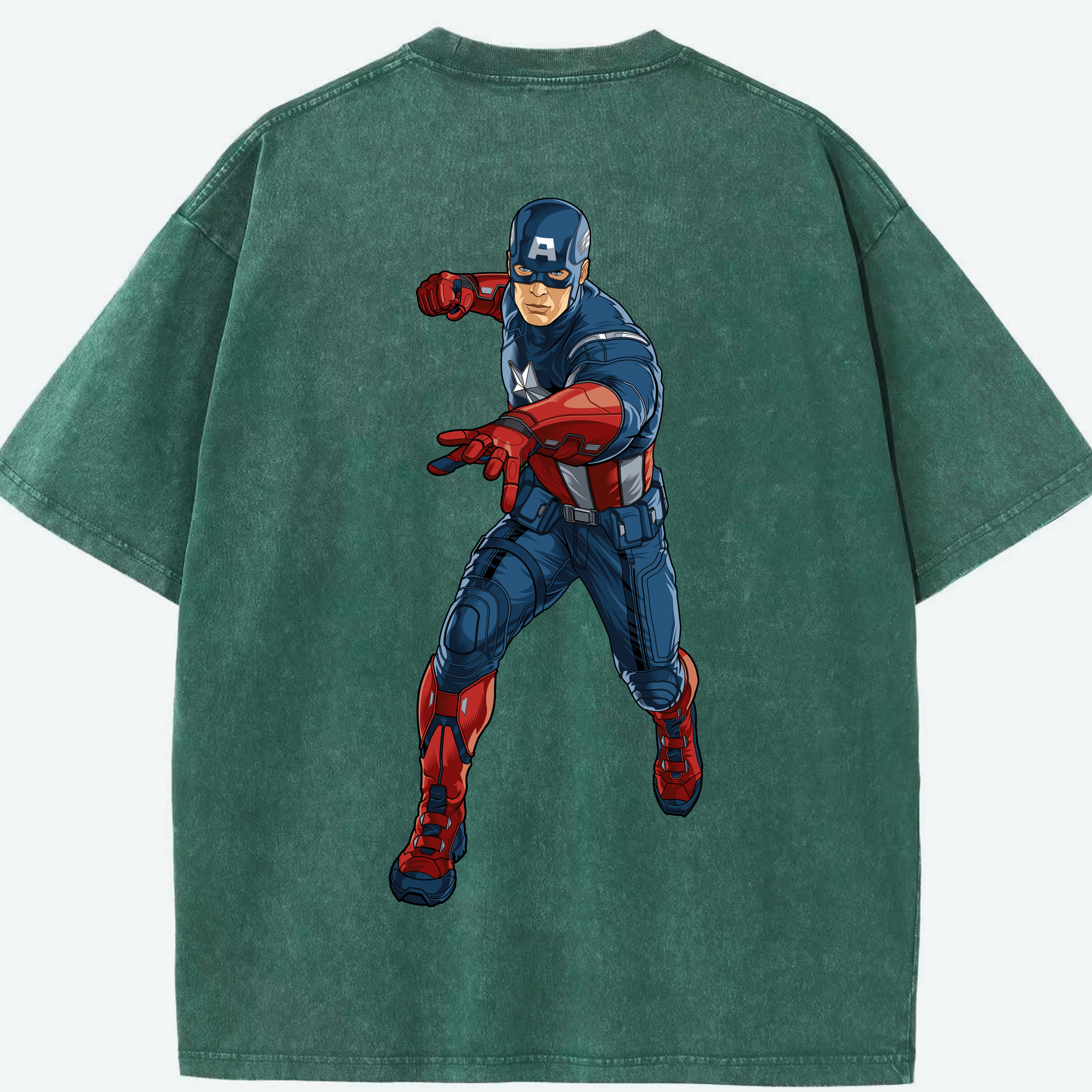 （画像用） アベンジャーズ The Avengers 綿100% ヴィンテージ風 半袖Tシャツ（背面プリント）